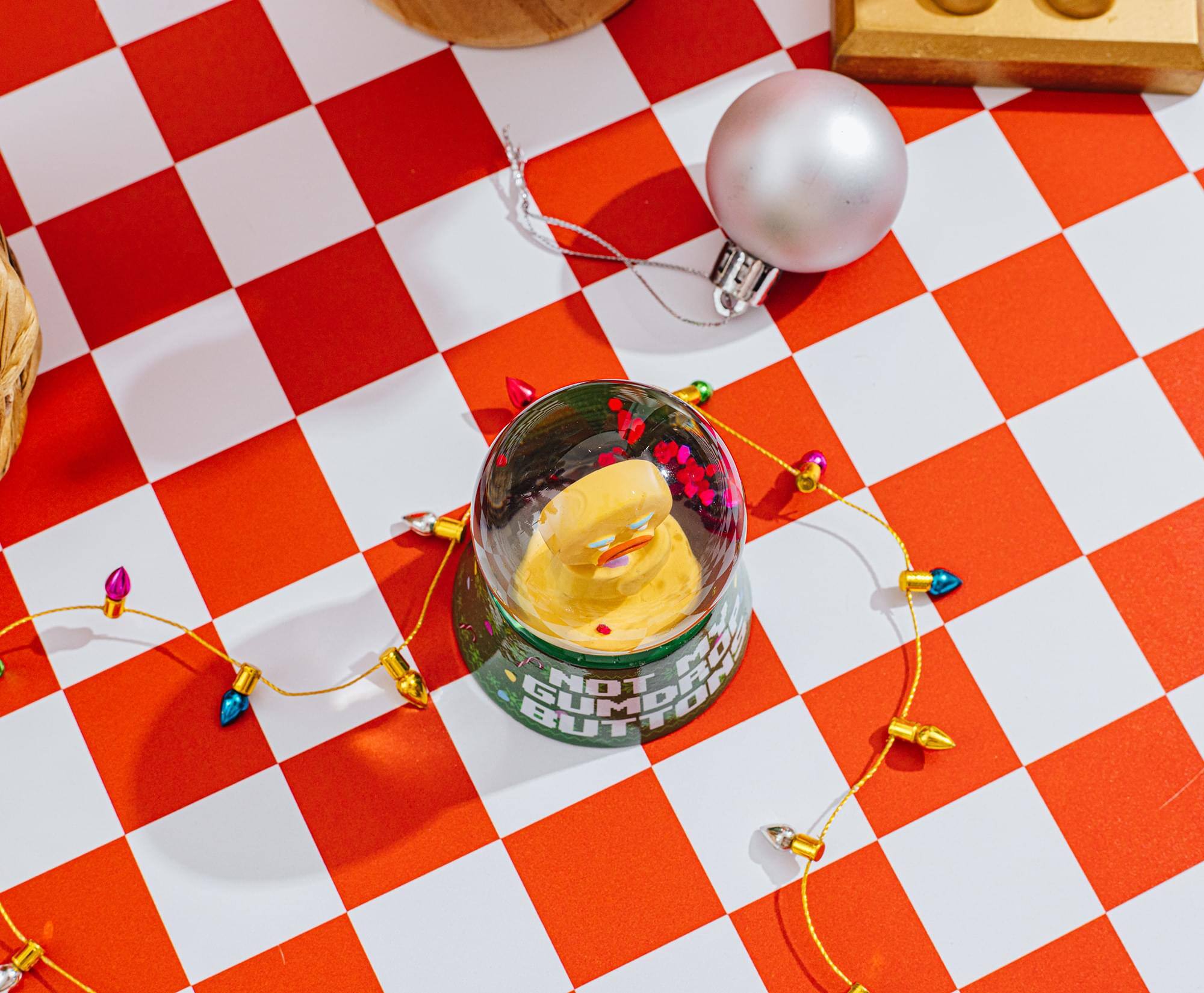 Alt View 5. Silver Buffalo - Shrek Gingy "Not My Gumdrop Buttons" Mini Light-Up Snow Globe | 3 Inches Tall - Green.