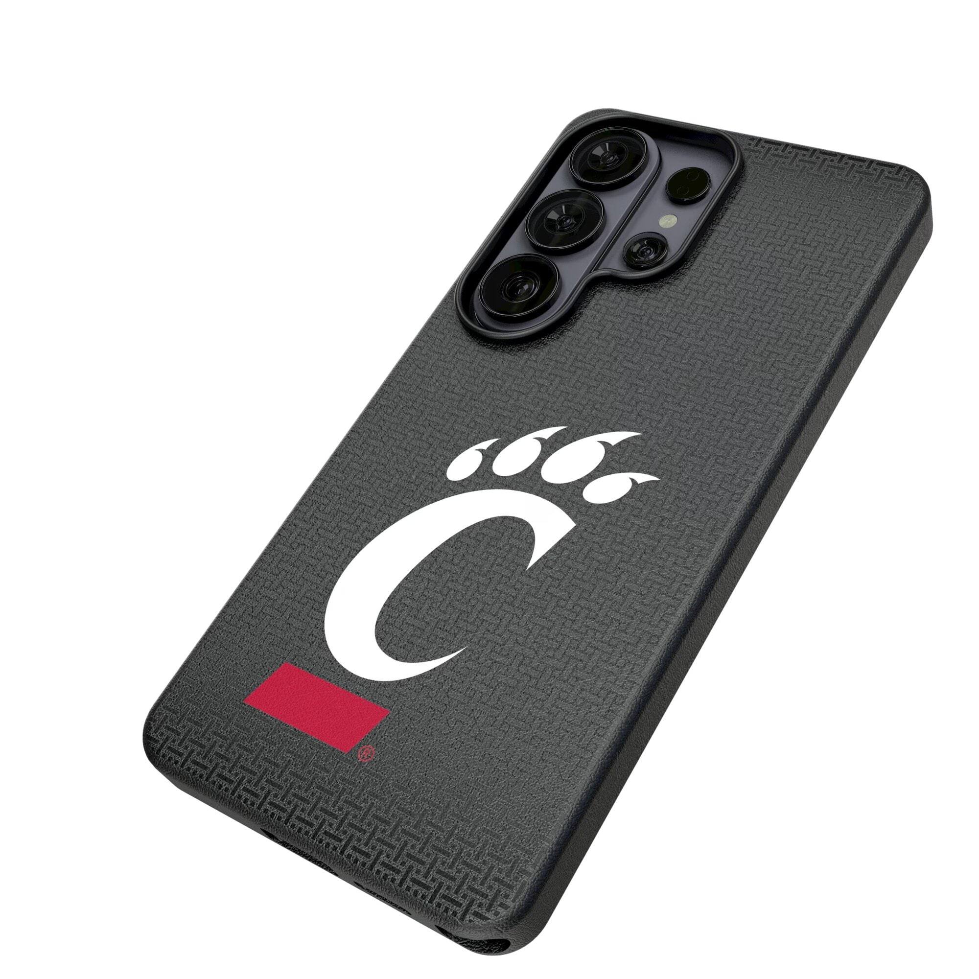 Alt View 1. Keyscaper - Cincinnati Bearcats Linen Galaxy Magnetic Bump Case - S25 Ultra - Black.