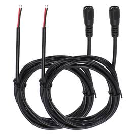 Unique Bargains - 2pcs DC Power Pigtails Cable, 5.5x2.1mm Female to Bare Wire, for PC, Laptop, Toys, Cellphone, Electronic Devices - Black