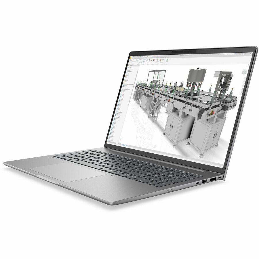 Alt View 7. HP - HP ZBook 8 G2i 16" Copilot+ PC Mobile Workstation - WUXGA - 60 Hz - Intel Core Ultra 5 Series 3 336H - 16 GB - 512 GB - Meteor Silver Aluminum.