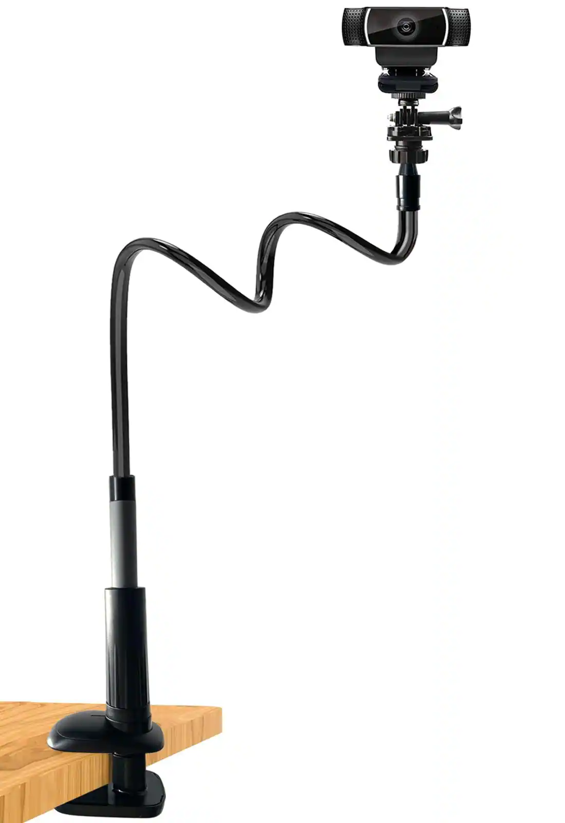 Empire DigiLabs - Inch Webcam Stand Camera Mount Upgraded Thick Base Flexible Gooseneck Desk Clamp For Webcams C930e C930 C92 - Default