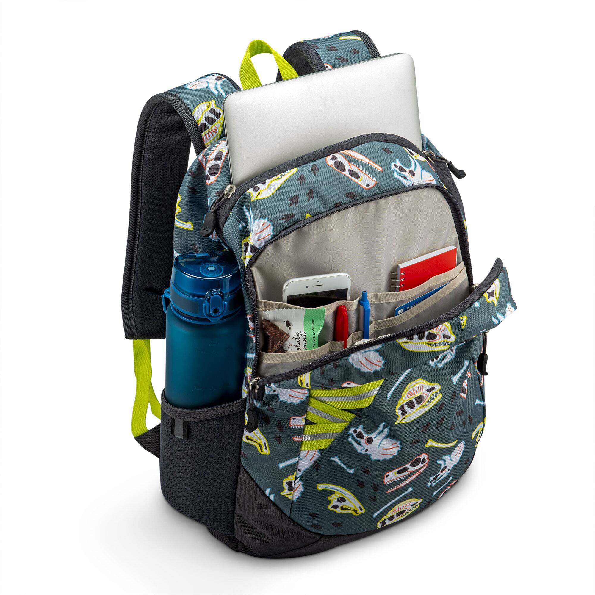 Alt View 7. High Sierra - High Sierra BTS Outburst Backpack for School and Travel, Dino Dig and Mercury - Dino Dig / Mercury.