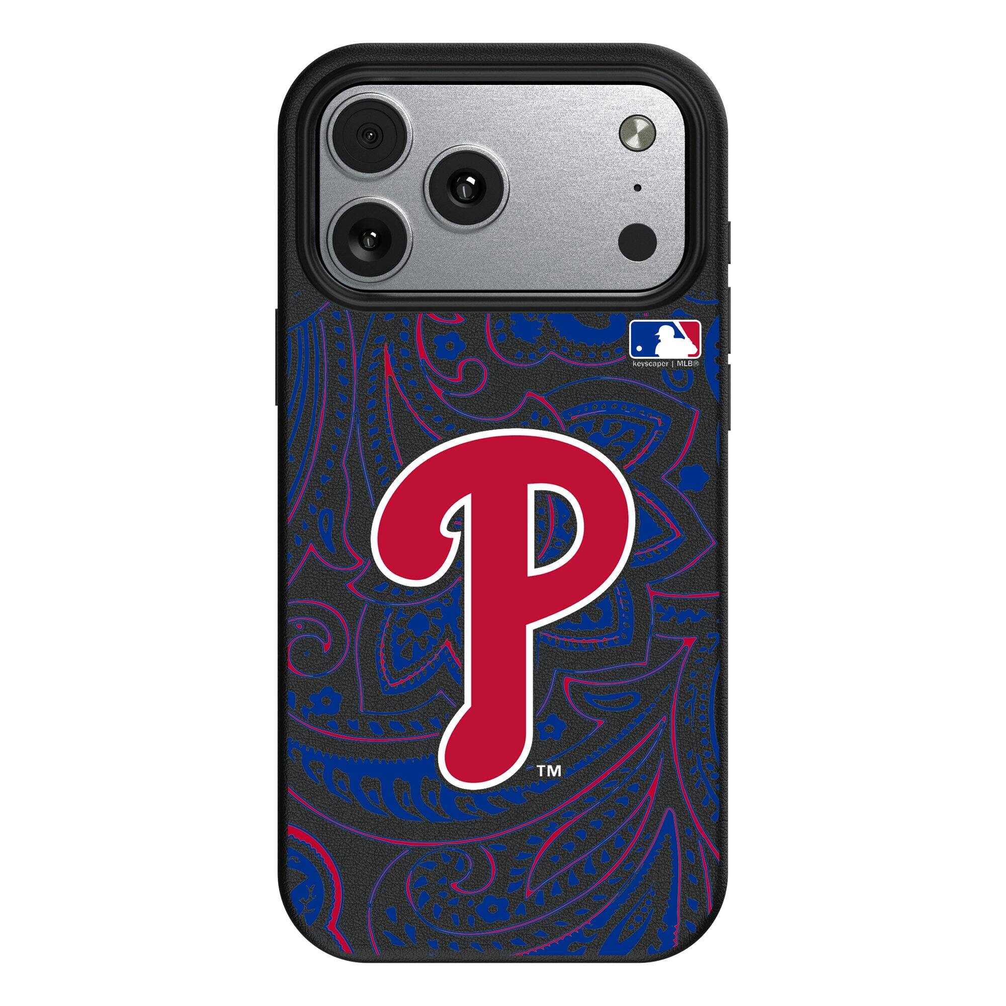 Front. Keyscaper - Paisley iPhone Magnetic Bump Case - 15 - Black.
