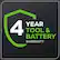 4 YEAR TOOL & BATTERY WARRANTY