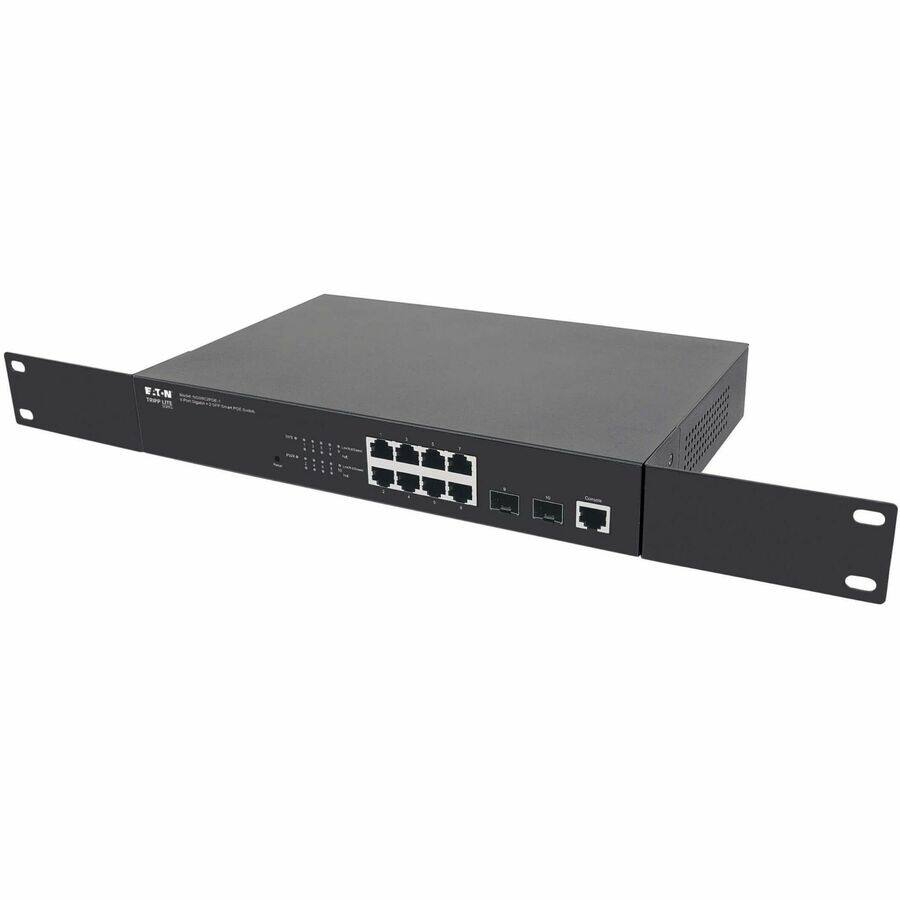 Alt View 2. Tripp Lite - Tripp Lite series NGS8C2POE-1 Ethernet Switch - 8 Ports - Manageable - Gigabit Ethernet - 1000Base-SX, 1000Base-LX - Black.