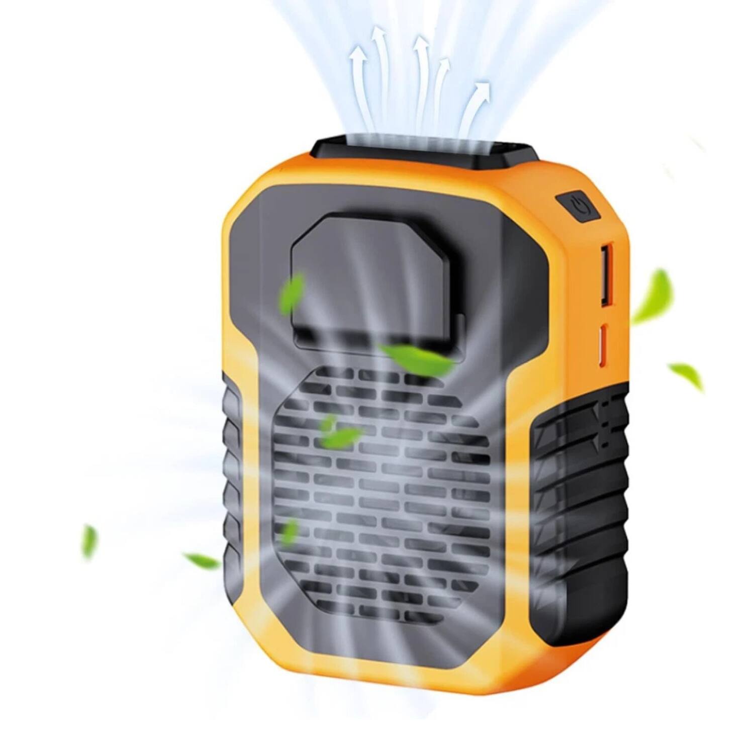 Left. Stock Preferred - Portable Waist Clip & Neck Hanging Cool Clip Fan Under Shirt.