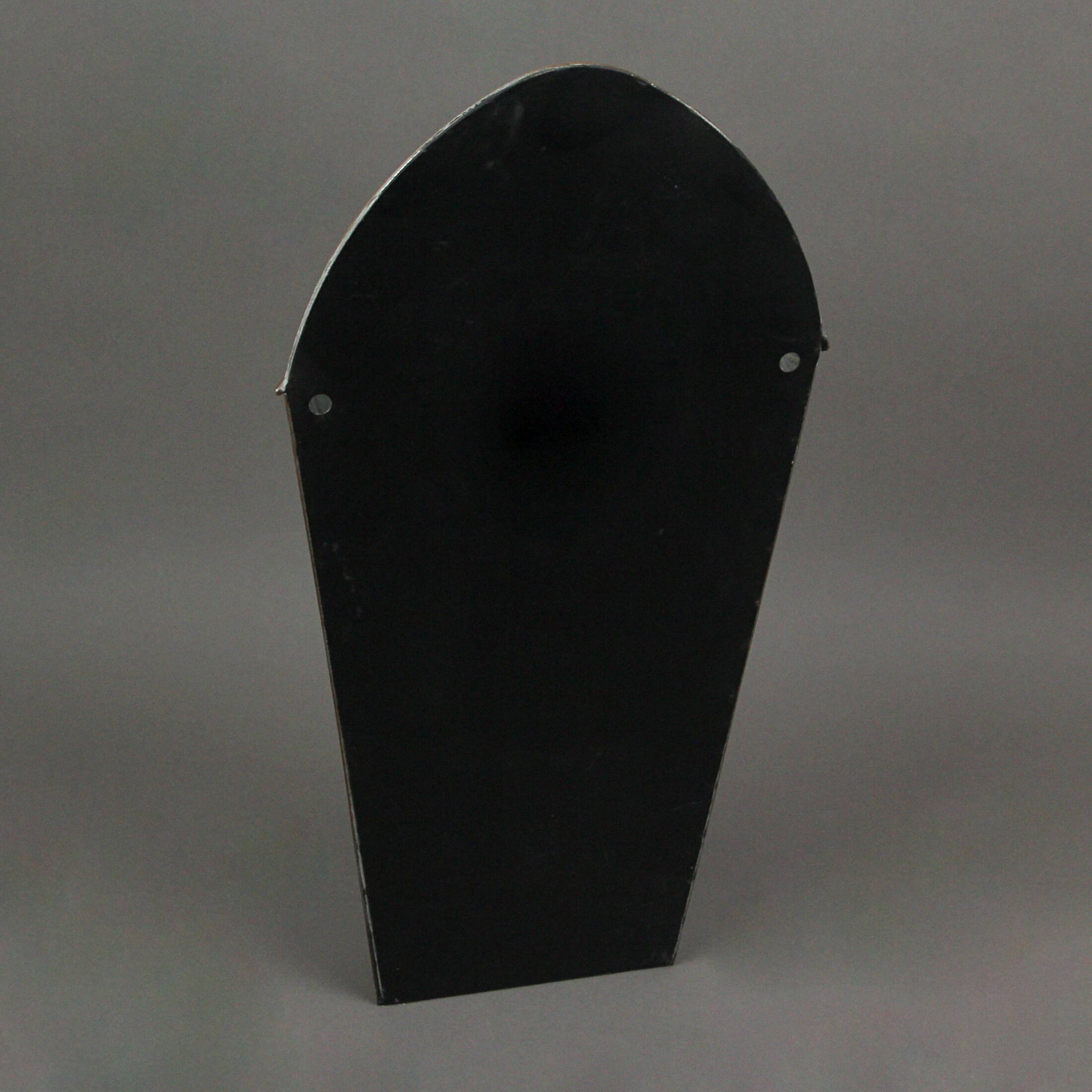 Alt View 2. Special T Imports - Antiqued Gray Enamel Painted Embossed Metal Wall Pockets Set of 2 - Grey.