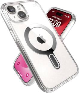 Speck - Presidio Perfect- with Chrome MagSafe Case - iPhone 15/14/13 - Clear