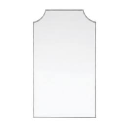 Elegant Kitchen and Bath - Notched Metal Mirror 24x42 inch - Silver