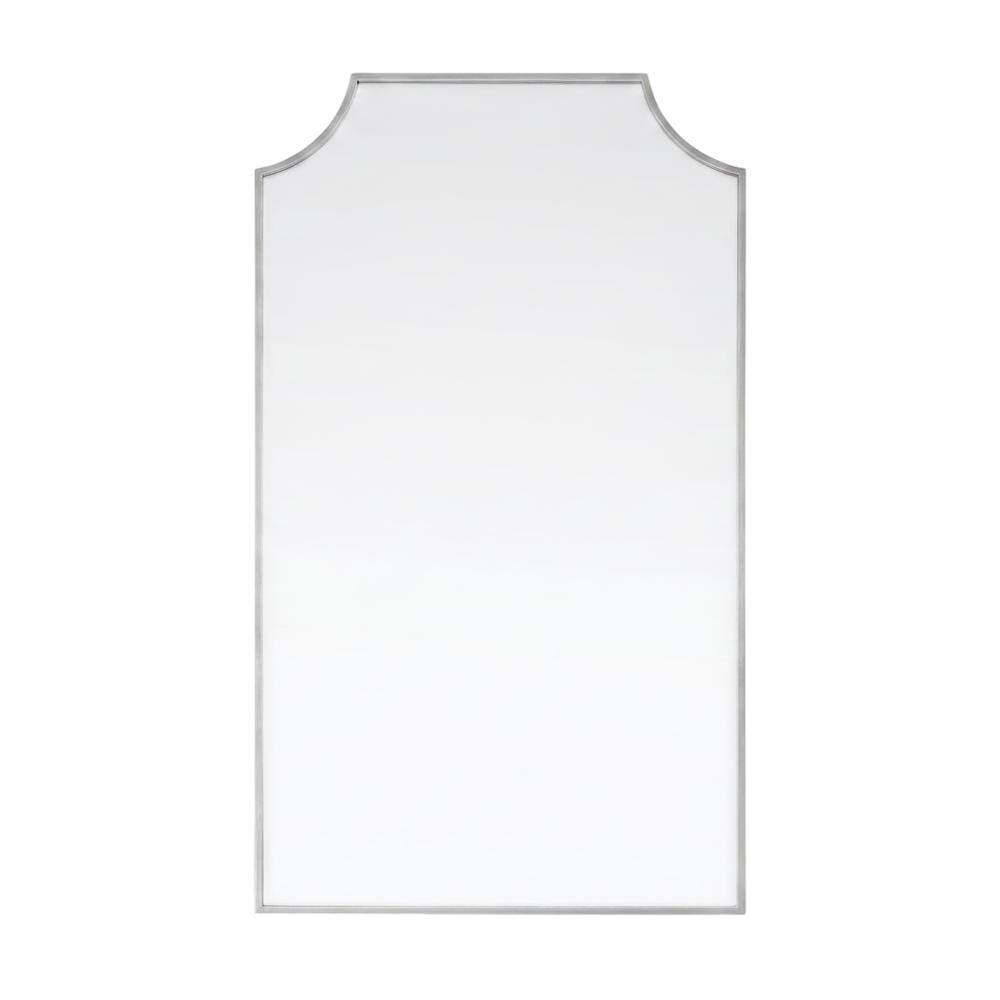 Elegant Kitchen and Bath - Notched Metal Mirror 24x42 inch - Silver