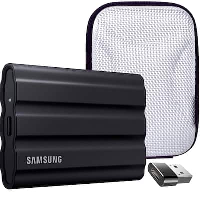 Samsung 4TB Portable SSD T7 Shield USB 3.2; Black; MU PE4T0S/AM w Samsung 4TB Portable SSD T7 Shield USB 3.2; Black; MU PE4T0S/AM w