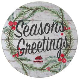 Jardine - Bridgewater State Bears 20'' x 20'' Season's Greetings Circle - White