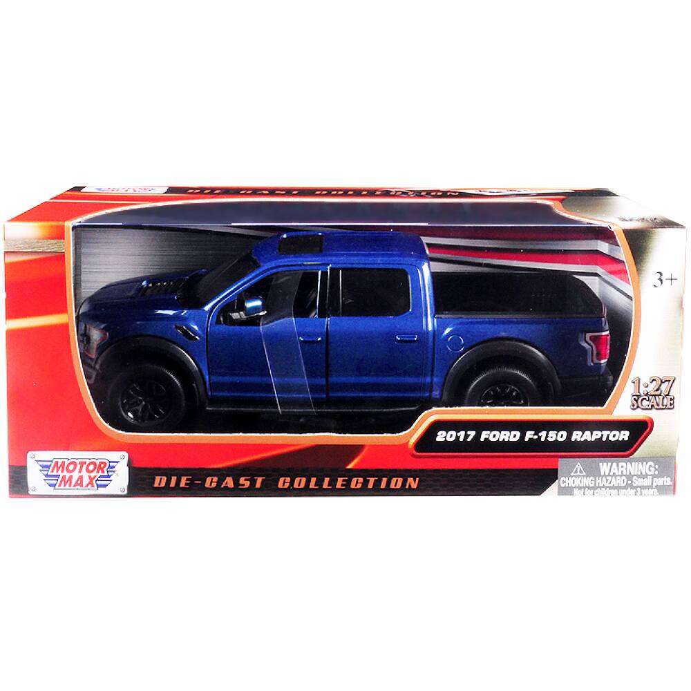 3+ 1:27 SCALE 2017 FORD F-150 RAPTOR MOTOR MAX DIE-CAST COLLECTION WARNING: CHOKING HAZARD- Small parts. Not for children under 3 years.