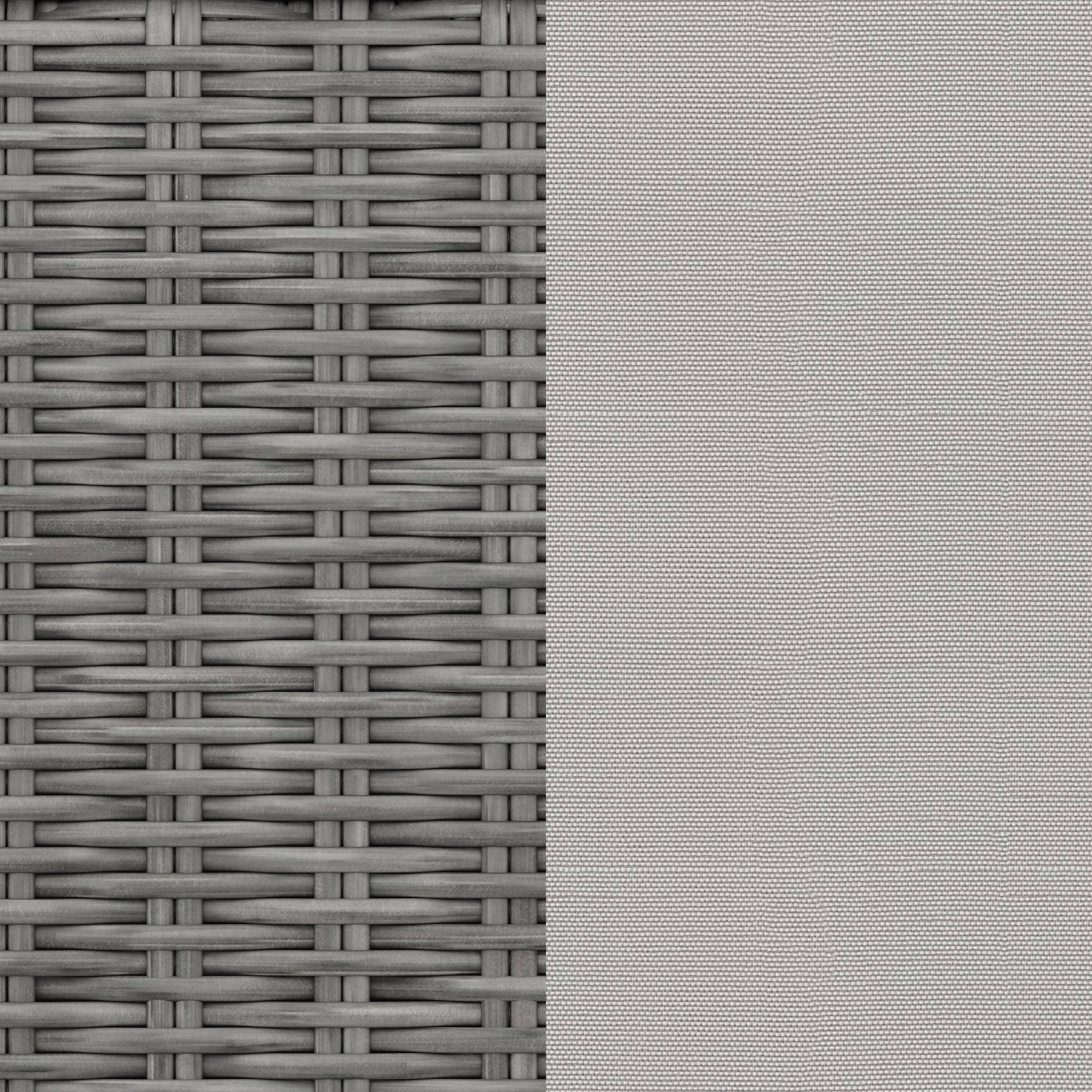 Alt View 11. Martha Stewart - Bedford Outdoor Rattan Wicker Chaise Lounge Chair with All-Weather Cushions - Gray.