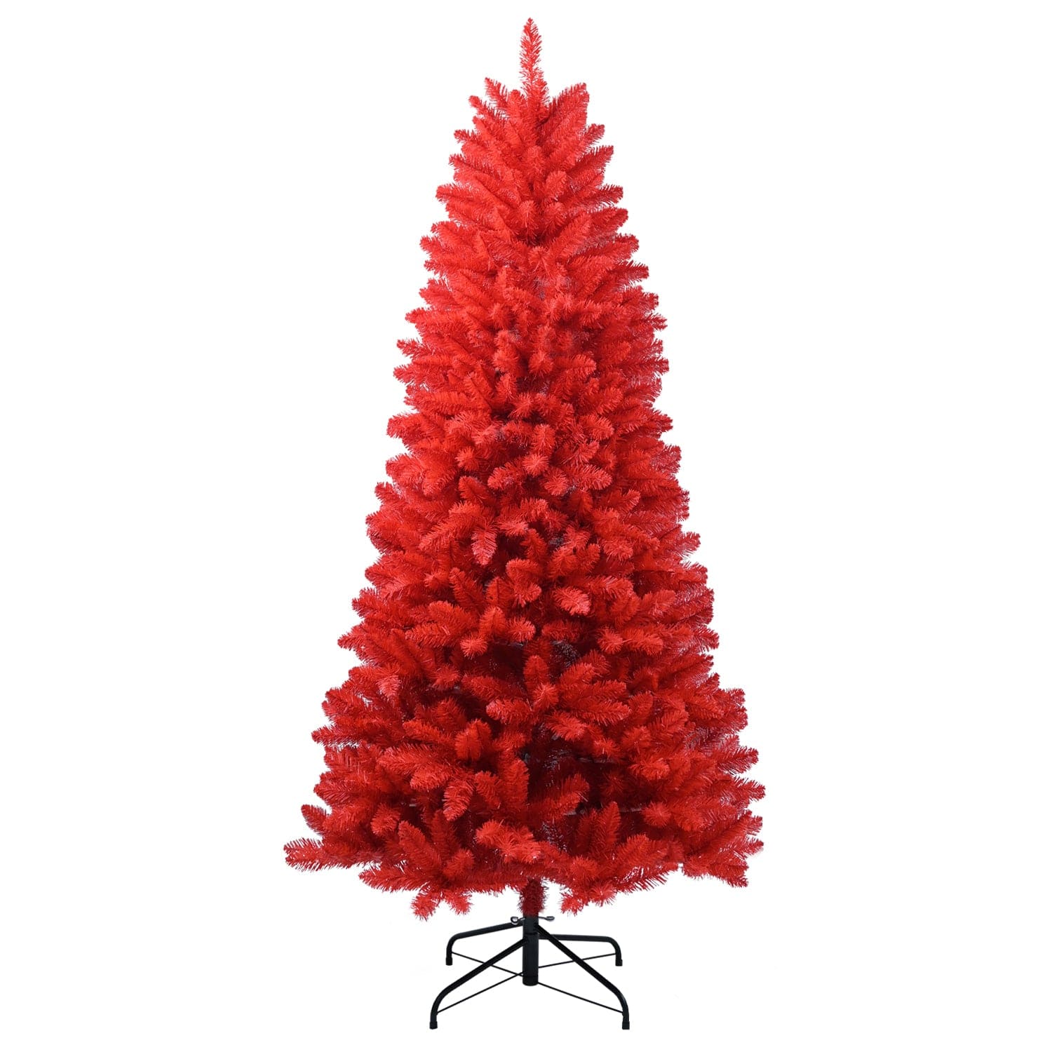 BreeBe - 5FT Christmas Tree Pure PVC Tree with 624 Tips - Red