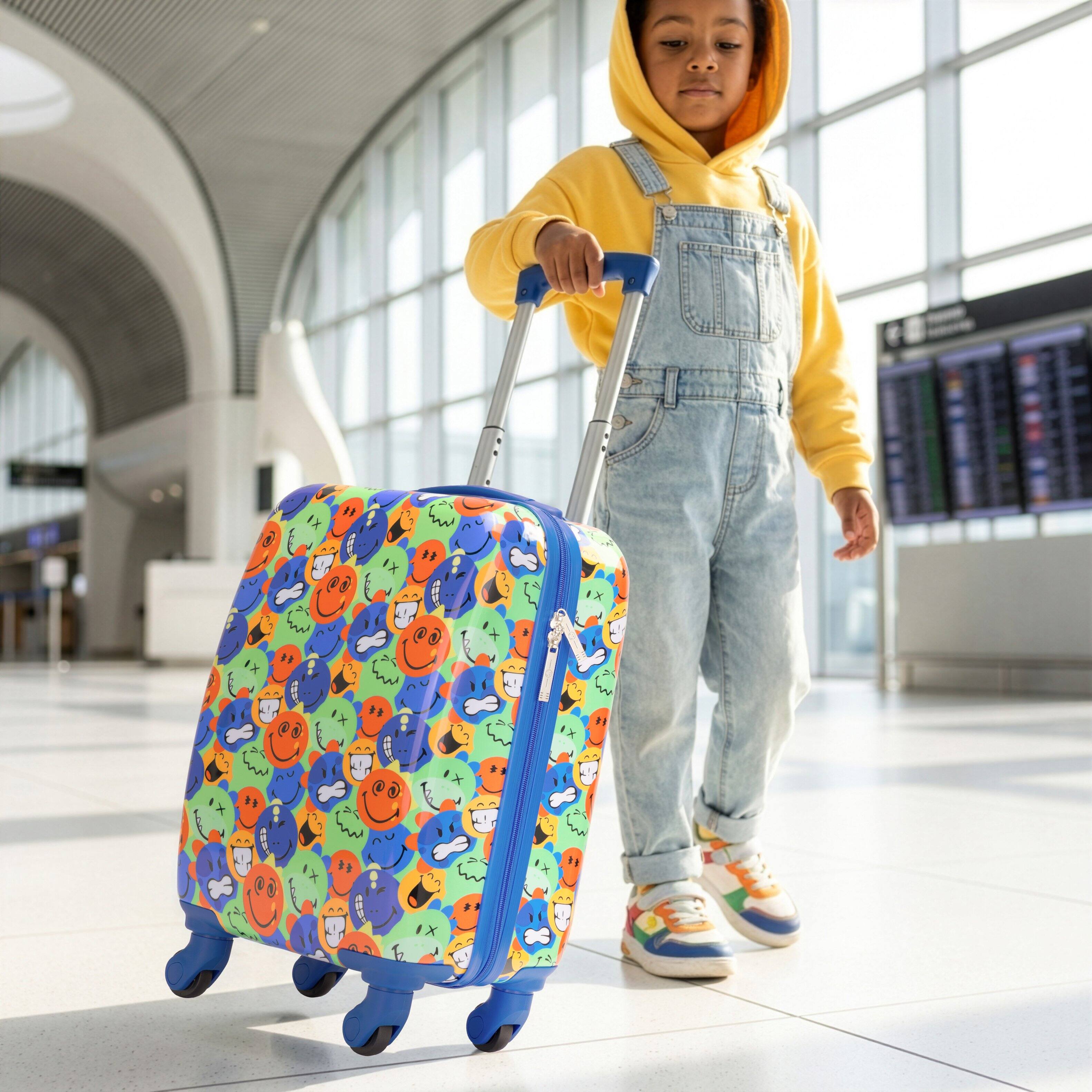 Alt View 6. Smiley World - 18" Airline Approved Carry-on Suitcase - Smileysaurus.