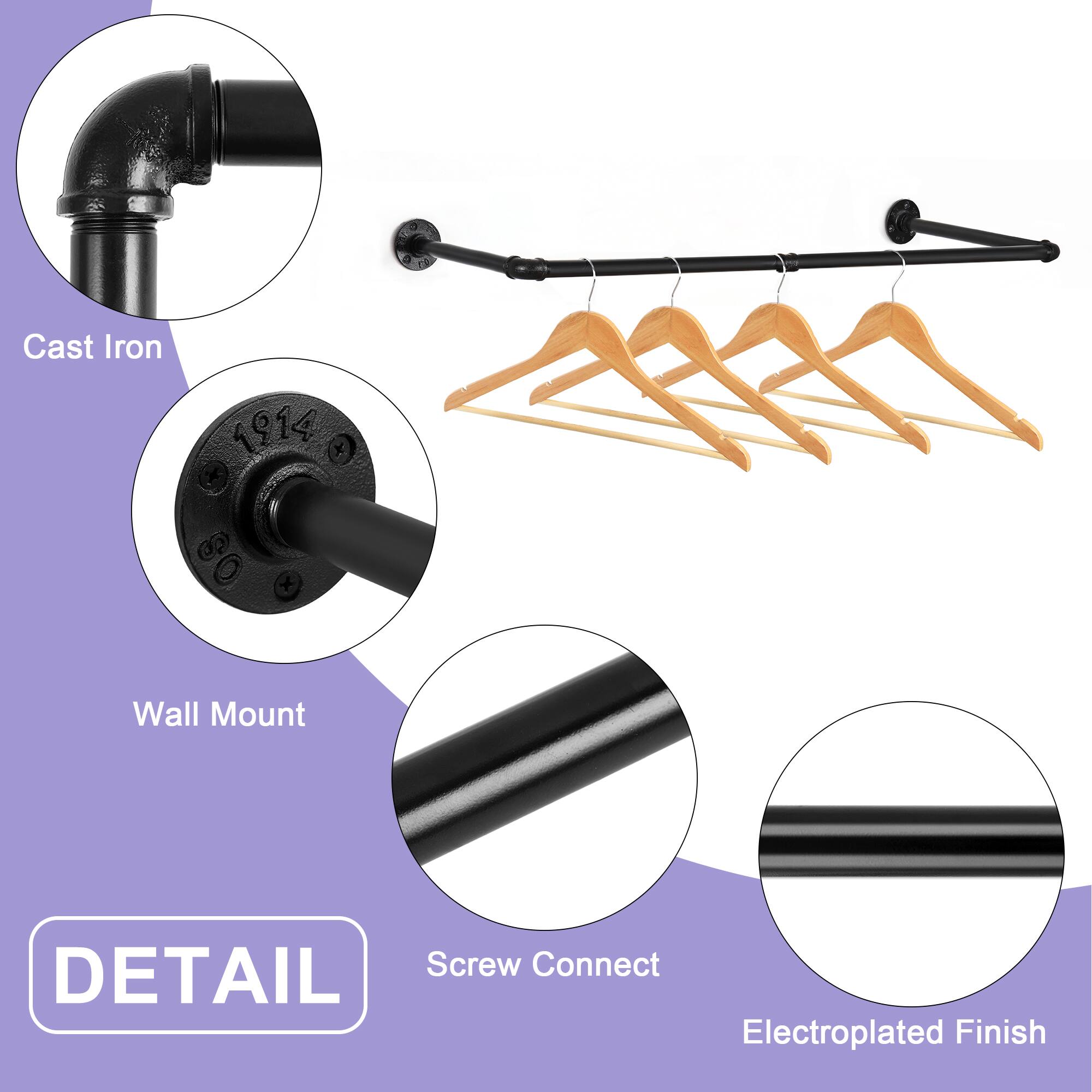 Cast Iron 1914 Wall Mount DETAIL Screw Connect Electroplated Finish