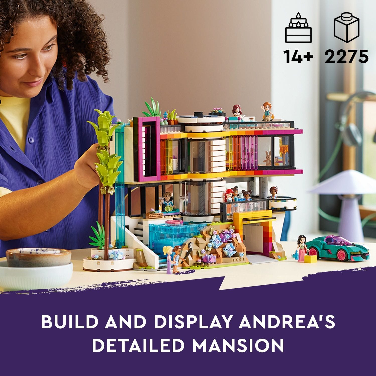14+ 2275 BUILD AND DISPLAY ANDREA'S DETAILED MANSION