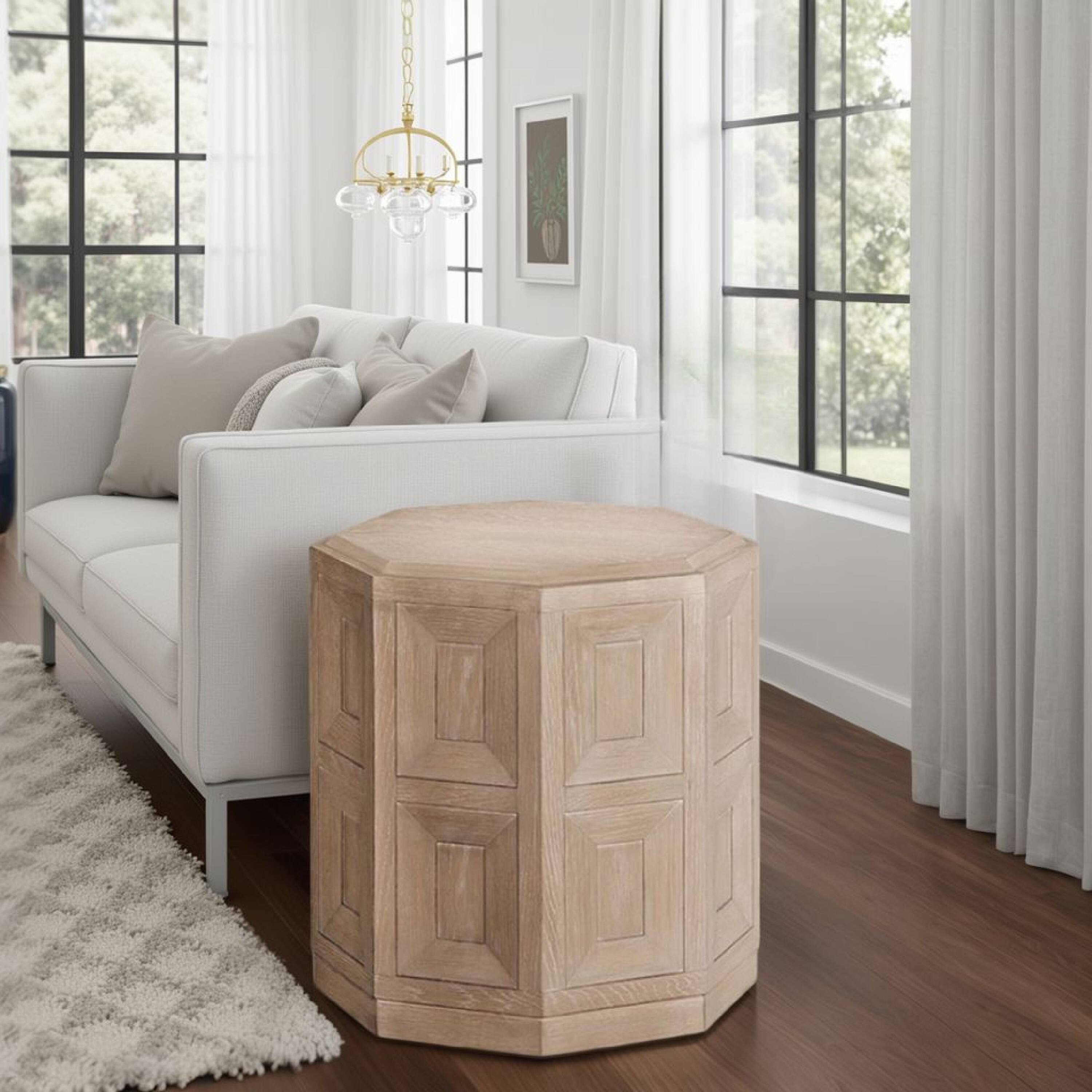 Alt View 5. Manhattan Lane - Kizie Accent Side End Table, Tawny Brown Wood, Rectangular 20 Inch - Tawny.
