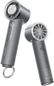 TORRAS - COOLiFY iva Handheld Portable Fan with Ice Cooler, 4900mAh Rechargeable Powerful, Mini Small Hand & Pocket Fan - Charcoal