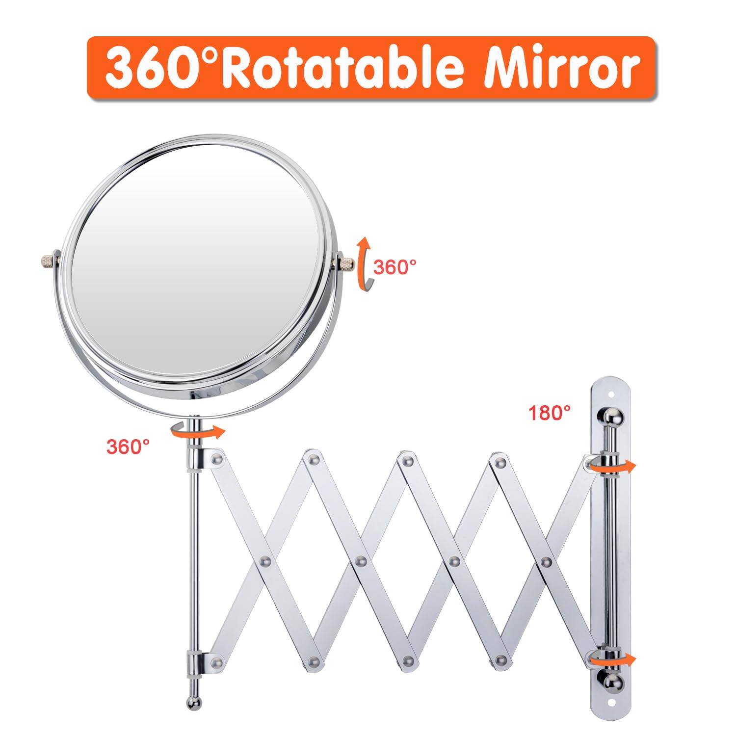 360° Rotatable Mirror

360°

180°