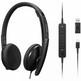 Lenovo - Wired VoIP Headset (UC) - Microsoft Teams Certification - Stereo - USB Type C - Wired - 2.2 Kilo Ohm - 20 Hz to - Unknown