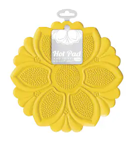 Talisman Designs - Silicone Nonslip Grip Silicone Hot Pad & Trivet, Set of 1 - Yellow