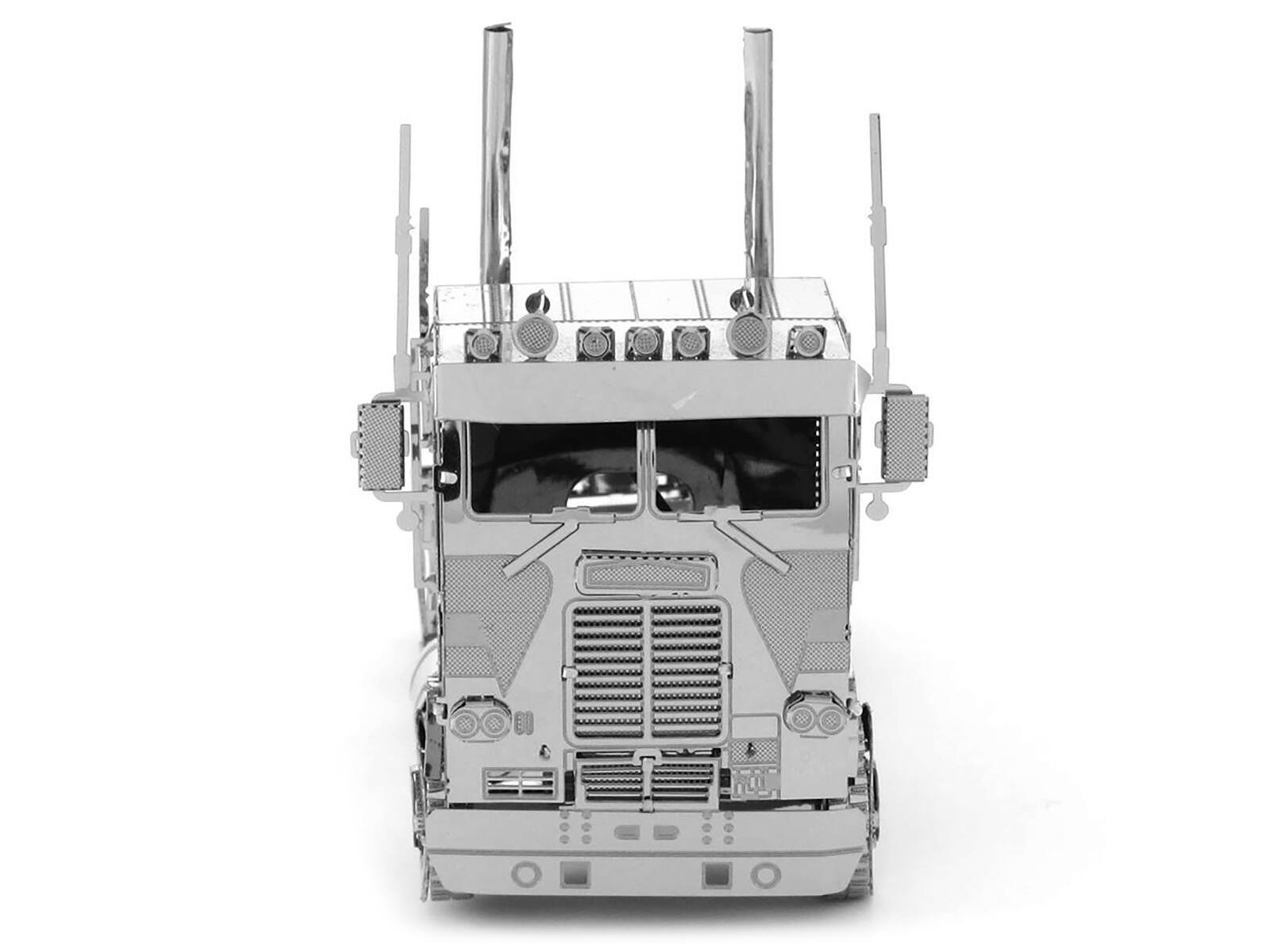 Alt View 1. Metal Earth - Model Kit Freightliner COE Truck (Challenging Difficulty) Steel Model by Metal Earth - Silver.
