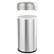 Alt View 1. iTouchless - 16 Gallon Round Open Top Stainless Steel Kitchen Trash Can with Wheels and Dual AbsorbX Odor Filters - Silver.