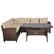 Front. Costway - 3PCS Rattan Dining Set Patio Furniture 6 Seats Sofa Cushioned - as pic.