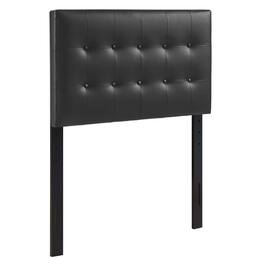 Emily Upholstered Vinyl Twin Headboard by Modway - Black