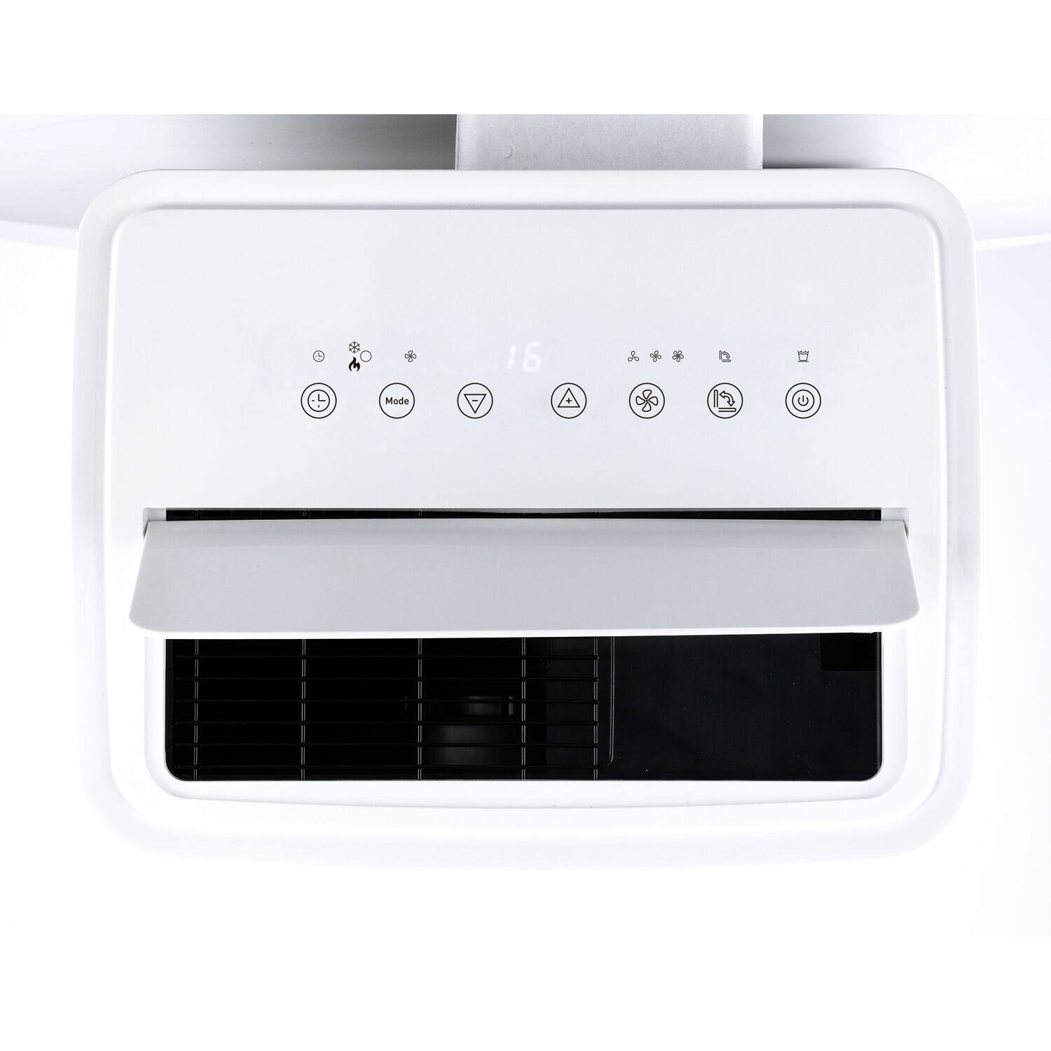 Alt View 4. Whirlpool - 700 Sq. Ft 14,000 BTU ASHRAE (10,000 BTU SACC) Portable Air Conditioner with 10,000 BTU Supplemental Heat Function - white.