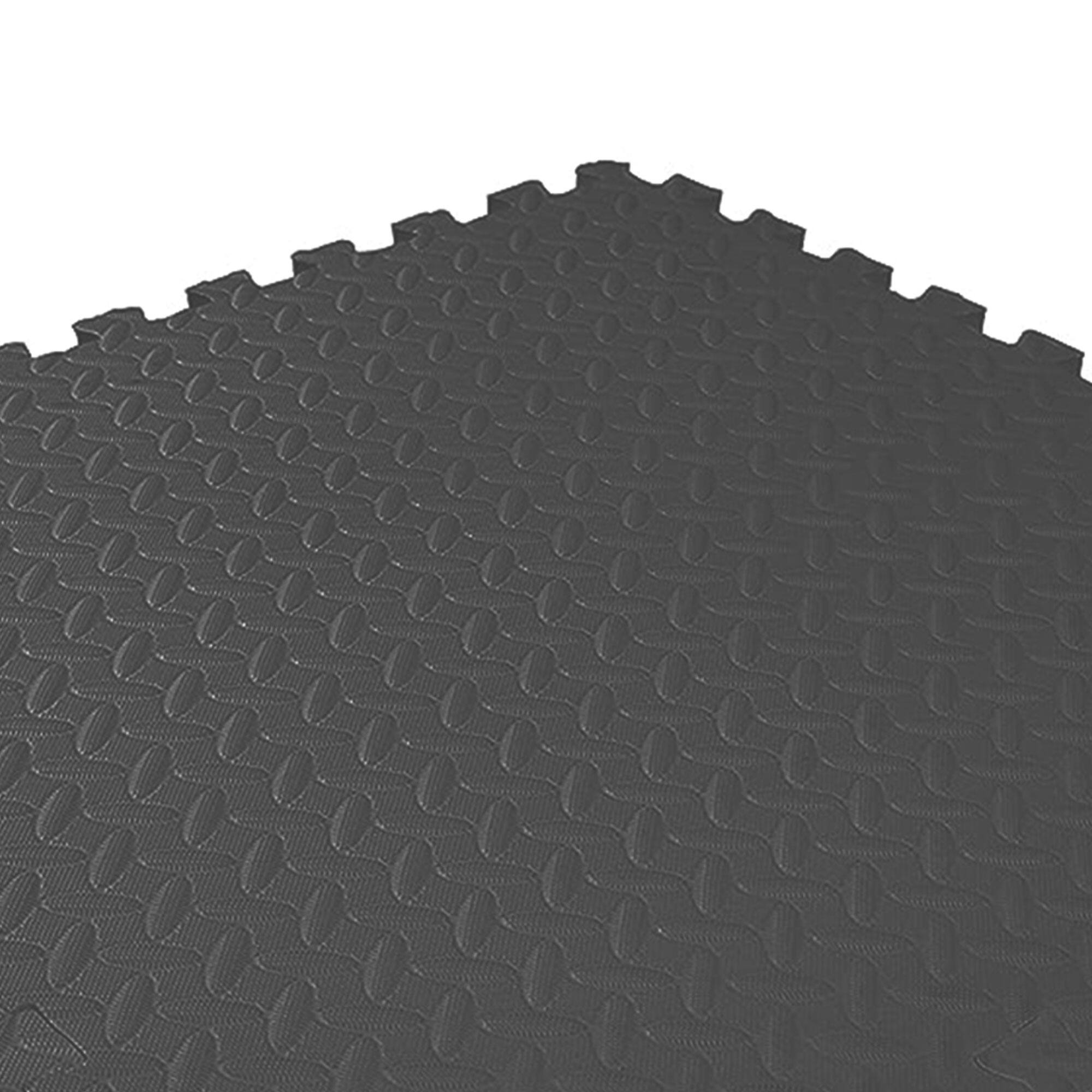 Alt View 5. Everyday Essentials - BalanceFrom Fitness 24 Sq Ft Interlocking EVA Foam Exercise Mat Tiles, Black - Black.