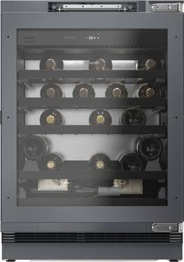 Miele - KWTUS 7172 F 24" Built-Under Wine Cooler - 4.03 Cu. Ft., 44-Bottle Capacity - Custom Panel Ready