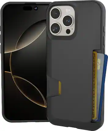 Front. Smartish - Smartish iPhone 16 Pro Max Wallet Case - Wallet Slayer Vol 1 - Protective Slim Card Holder Cover - Black Tie Affair - Black Tie Affair.