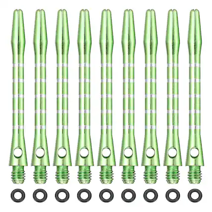 Front. Unique Bargains - Dart Shafts for Steel Tip, Medium 2BA Thread Aluminum Shaft Set, 48mm & 12 Set - Fits Darts Training/Sharpener - Green.