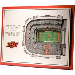 YouTheFan - Oklahoma State Cowboys 17'' x 13'' 5-Layer StadiumViews 3D Wall Art - Brown