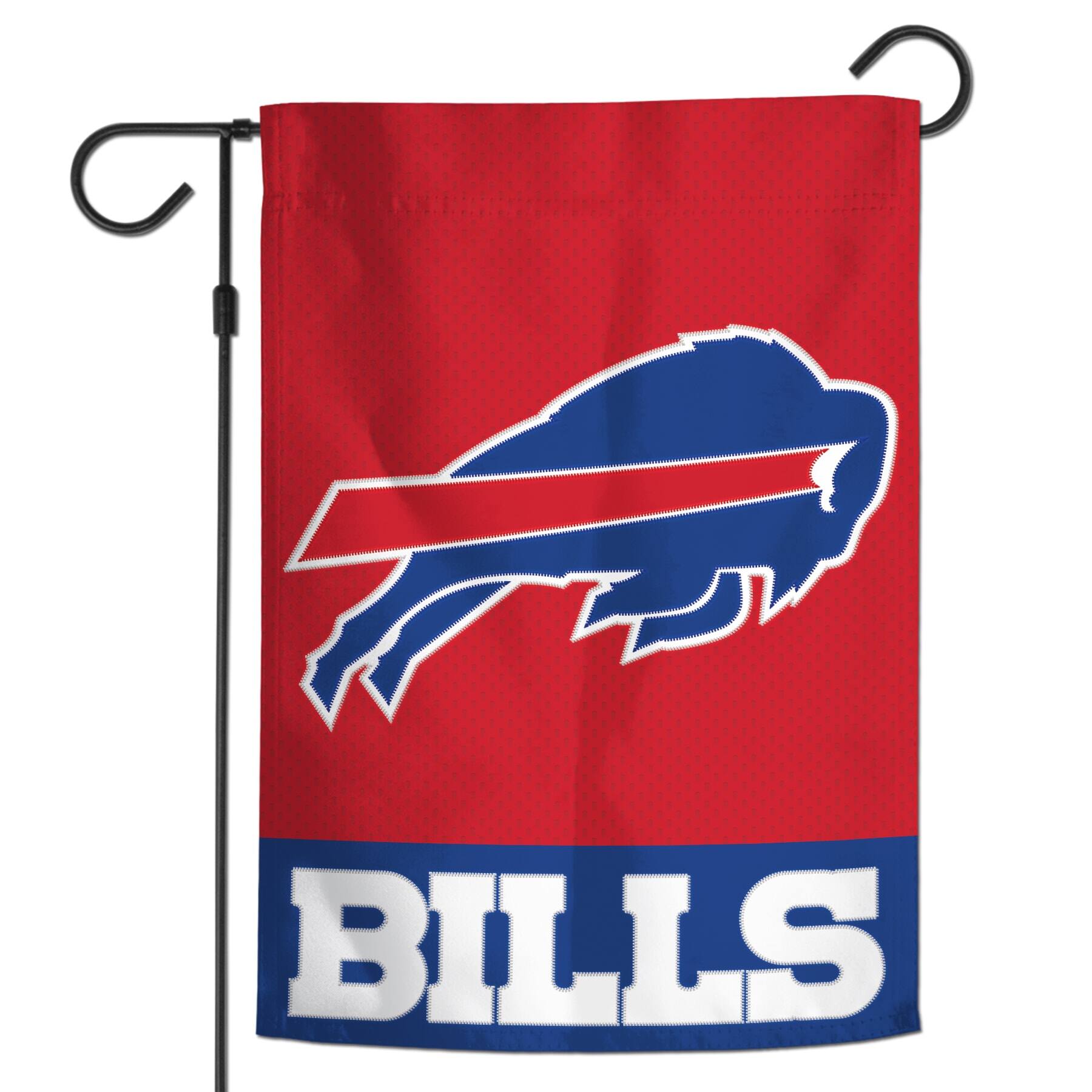 Front. WinCraft - Buffalo Bills 12" x 18" Applique Garden Flag - Multicolor.
