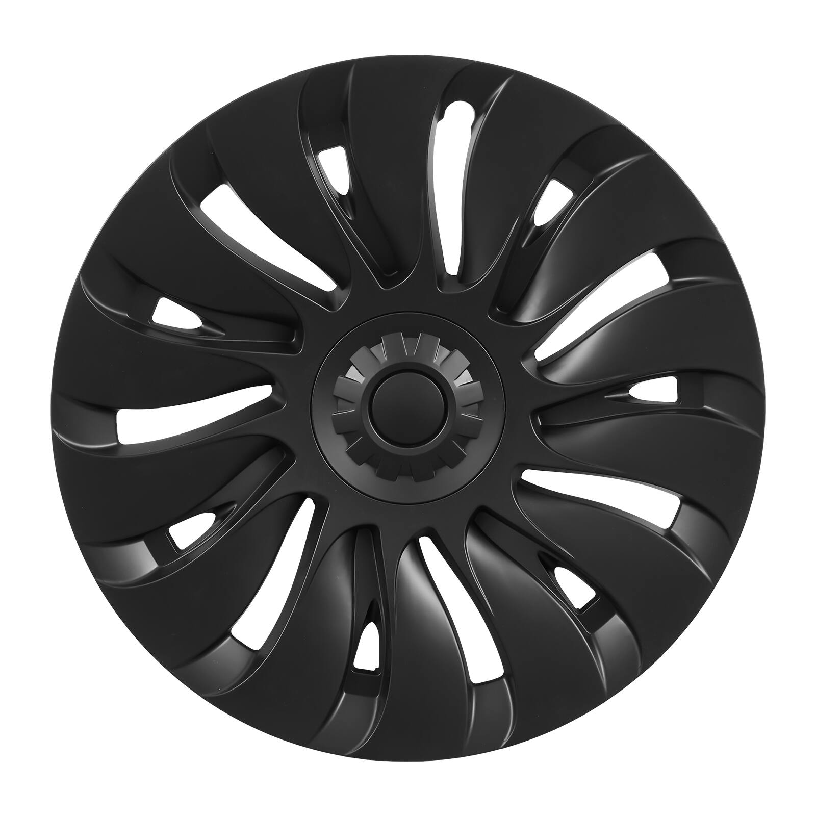 Alt View 5. VEVOR - Hubcaps Wheel Covers for 2021-2024 Tesla Model Y, 19 Inch Set of 4 Wheel Rim Cover Hubcaps OEM Style Replacement - Black.