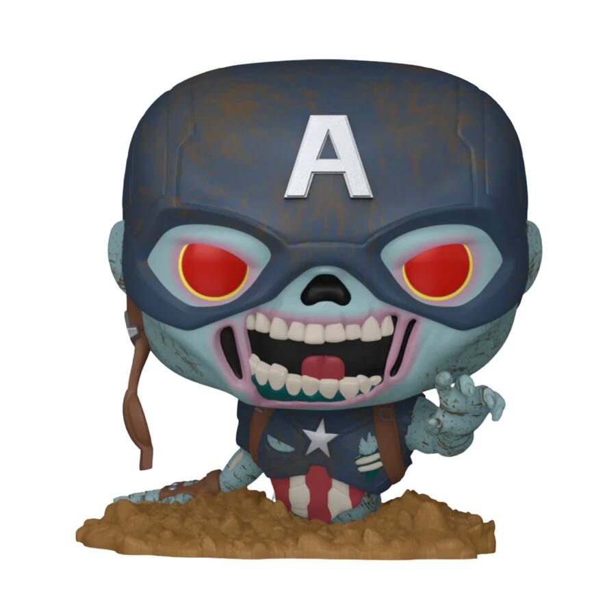 Funko Pop Marvel Zombies Captain America Multicolor FU86650 Best Buy funko-pop-marvel-zombies-captain-america-multicolor-fu86650-best-buy