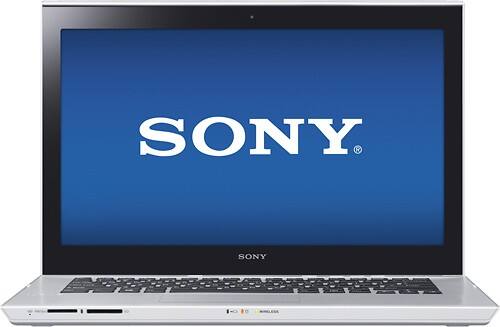 Front Standard. Sony - VAIO T Series Ultrabook 14" Touch-Screen Laptop - 4GB Memory - Silver Mist.