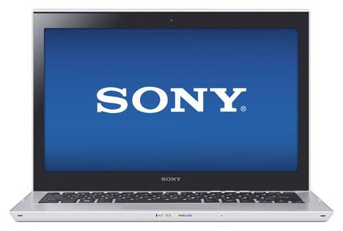 Front Standard. Sony - VAIO T Series Ultrabook 13.3" Touch-Screen Laptop - 4GB Memory - Silver Mist.