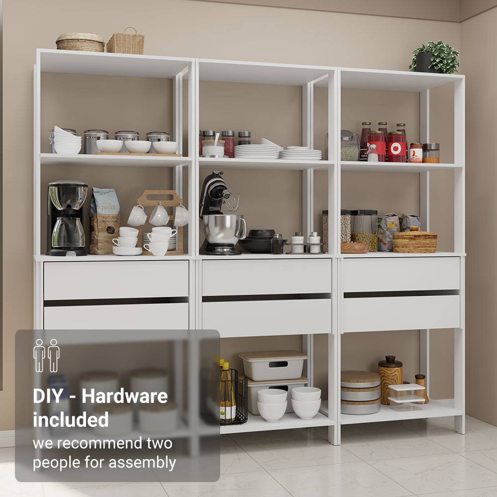 DIY - Hardware included  
we recommend two people for assembly