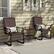 Alt View 1. Costway - Costway Set of 2 Patio Chairs C-Spring Motion Chairs with Quick-drying & Breathable Fabric Brown - Brown.