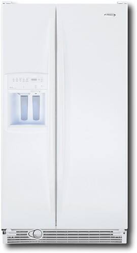 Front Standard. Whirlpool - 25.6 Cu. Ft. Side-by-Side Refrigerator with In-Door-Ice Ice Dispensing System - White.