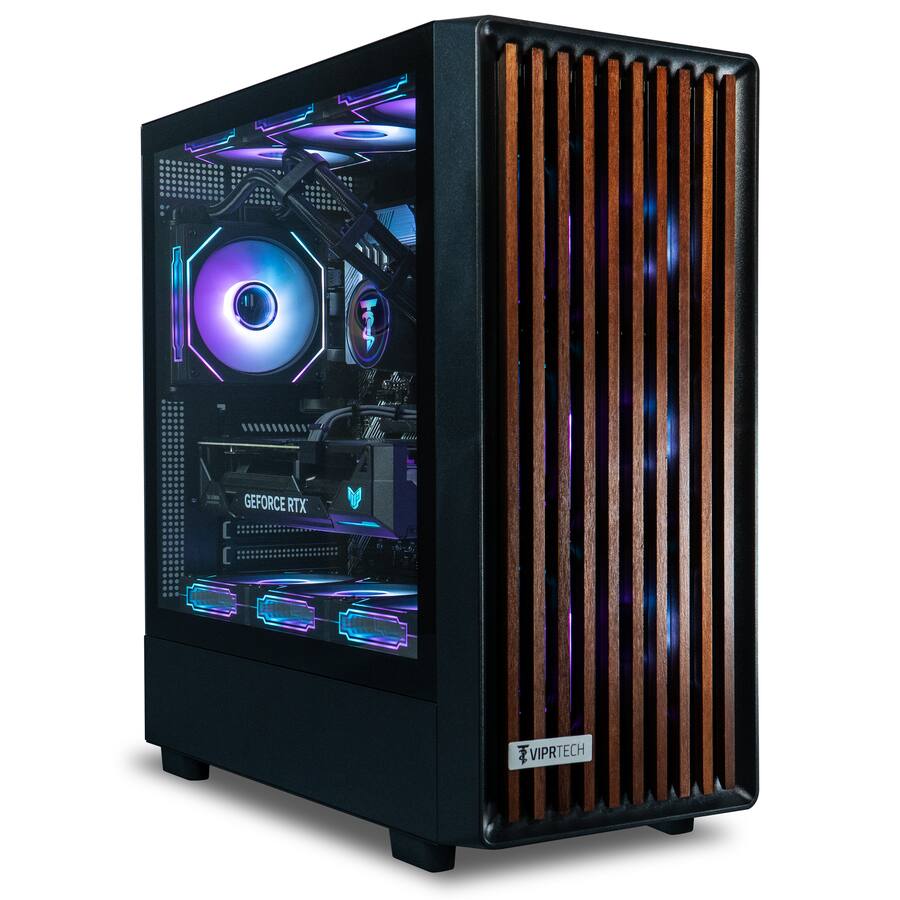 ViprTech Overlord Liquid Cooled Wood PC AMD Ryzen 7 5700X