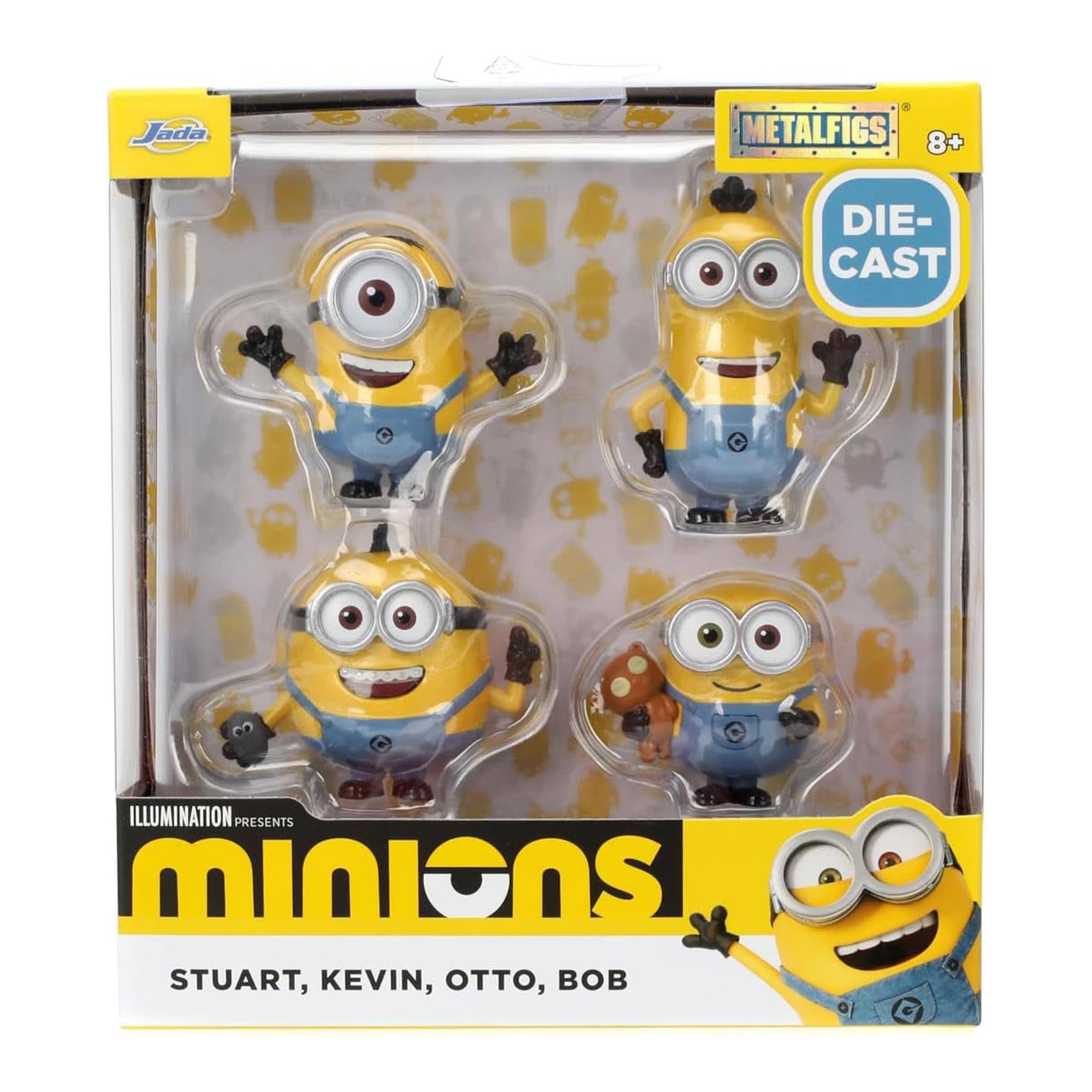 Jada + METALFIGS 8+ DIE-CAST ILLUMINATION PRESENTS MINIONS STUART, KEVIN, OTTO, BOB