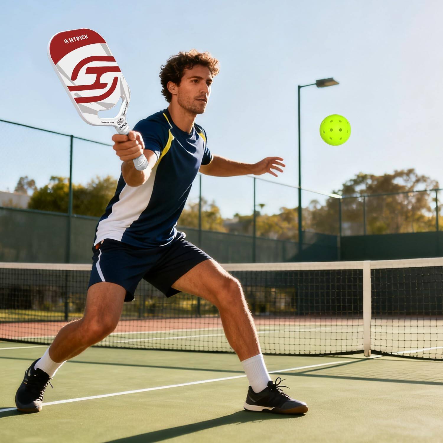 Back. Aukfa - Tournament Pickleball Balls -3 Crack-Resistant, 40 Holes, High Bounce for Outdoor & Indoor Play - Green.