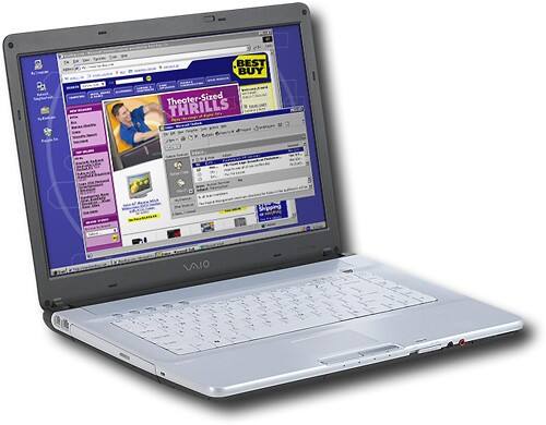 Angle Standard. Sony - VAIO Notebook with Intel® Centrino® Duo - White.