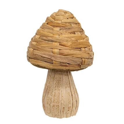 Front. BreeBe - Woven Seagrass Mushroom 10"H - Natural.